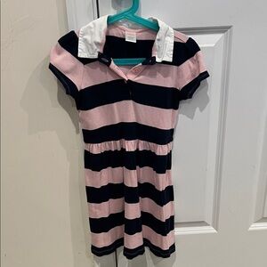 Gymboree Pink and Black Striped Polo Dress
